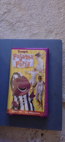 Barney pajama party vhs tape - pajama,