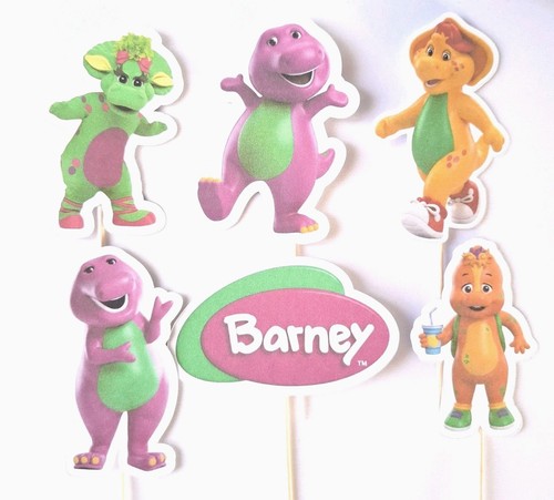 Barney cupcake toppers - , x6